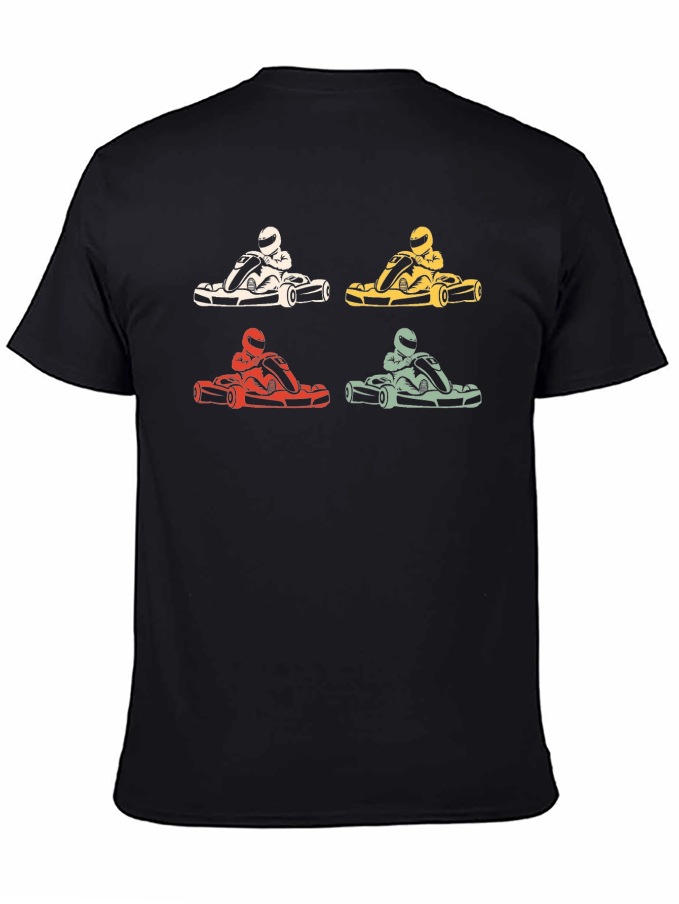 Retro Kart Racing Graphic Tee - Black