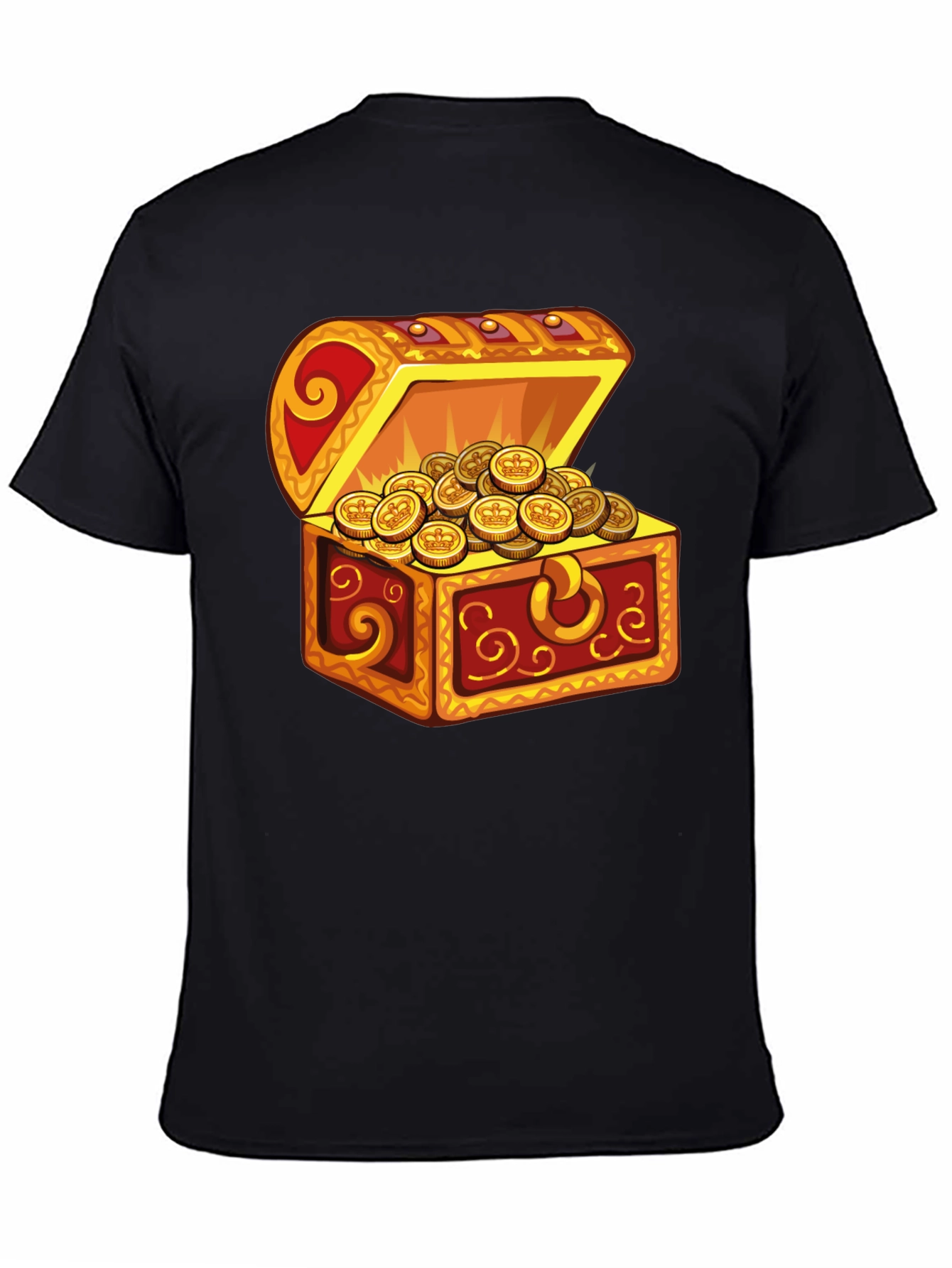 Treasure Chest Graphic T-Shirt - Black Cotton Tee