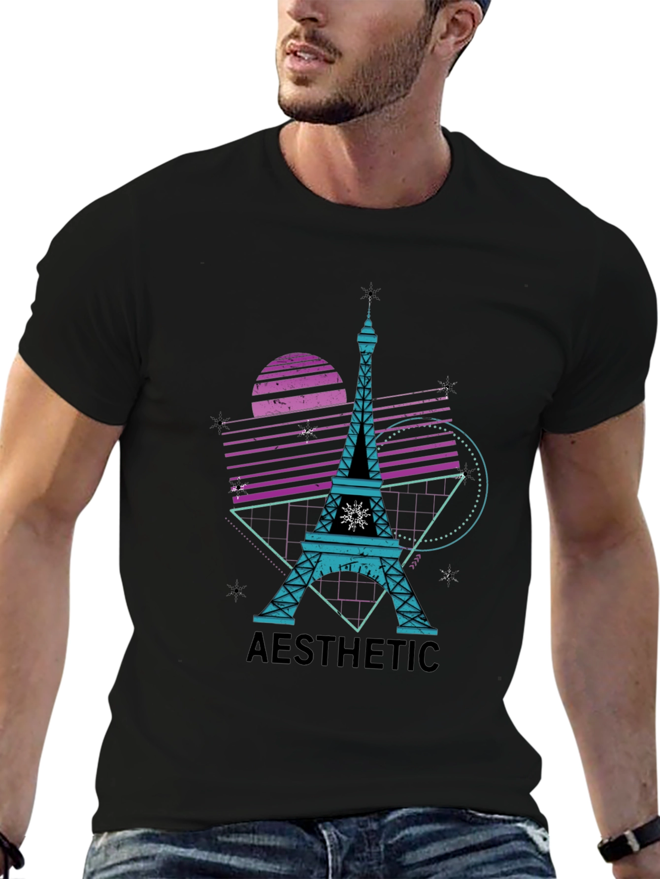 Aesthetic Paris Eiffel Tower Graphic Tee