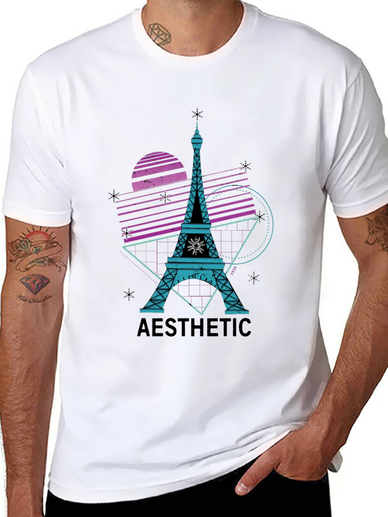 Aesthetic Paris Eiffel Tower Graphic Tee
