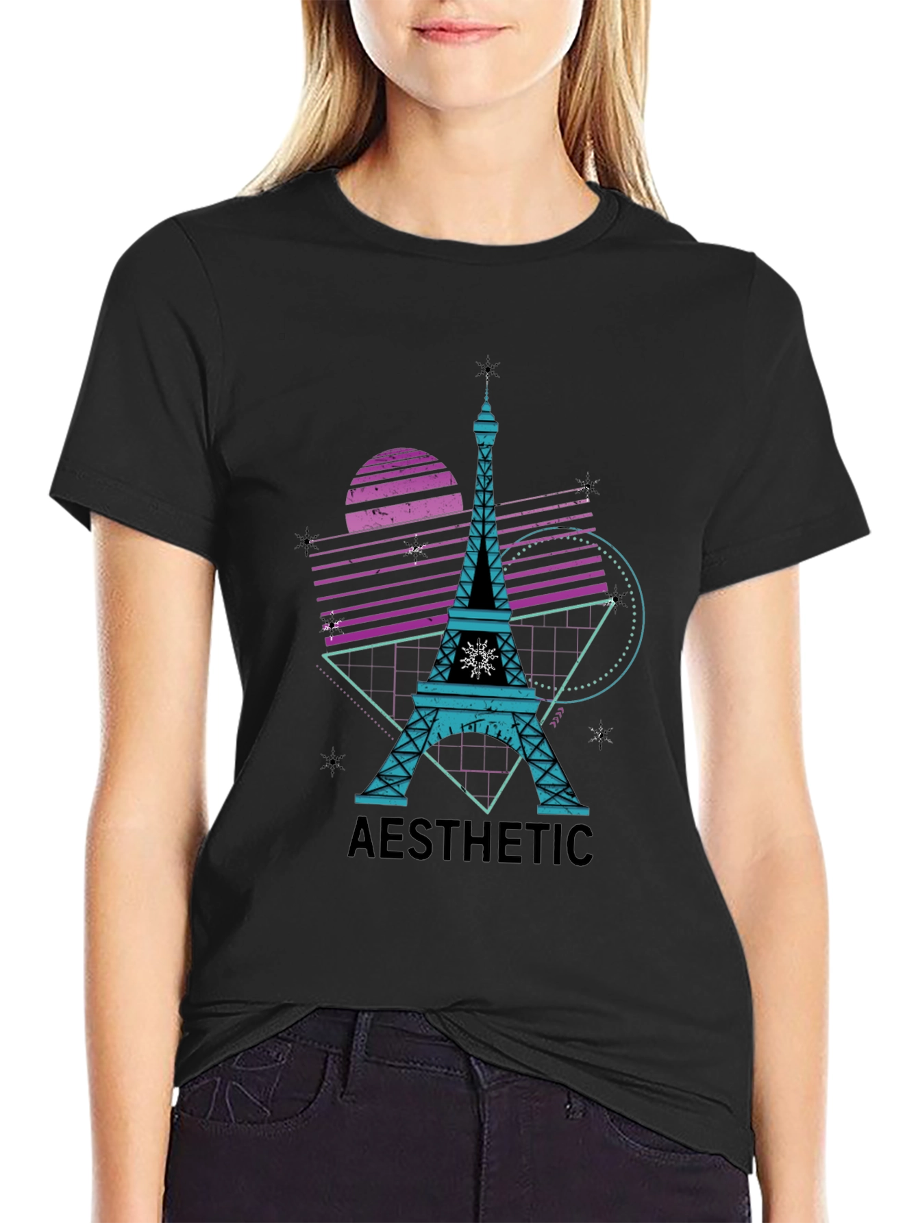 Aesthetic Paris Eiffel Tower Graphic Tee
