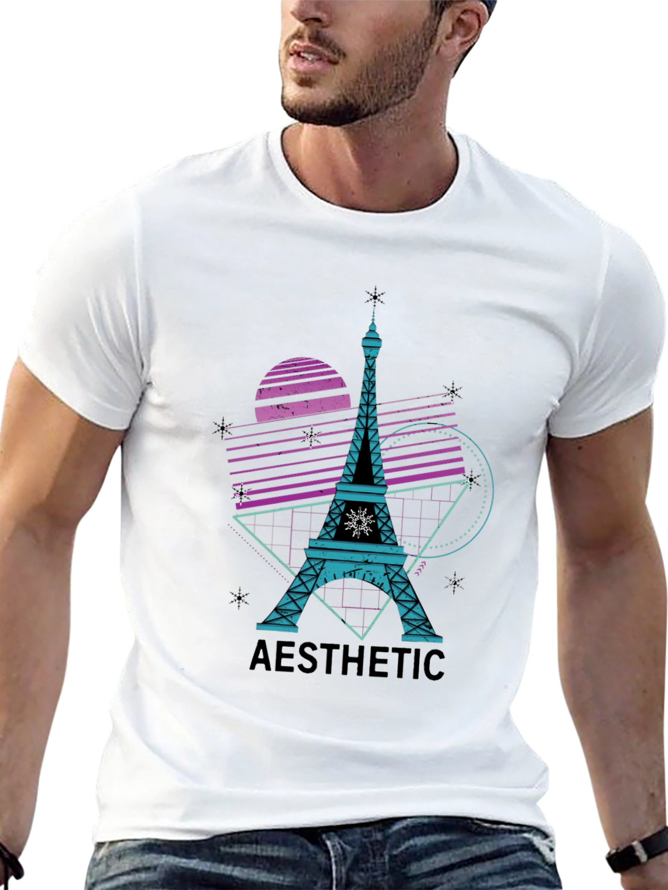 Aesthetic Paris Eiffel Tower Graphic Tee