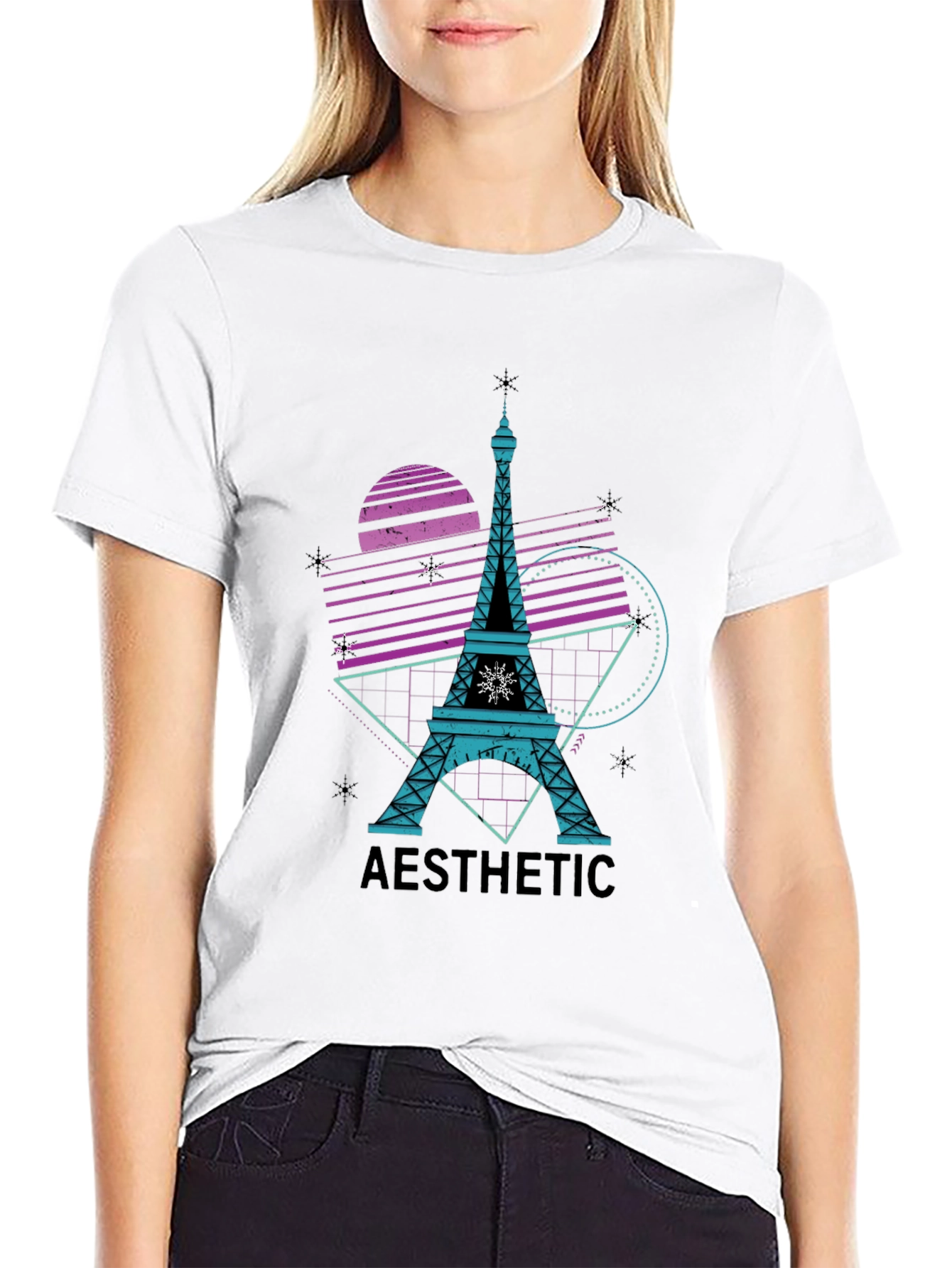 Aesthetic Paris Eiffel Tower Graphic Tee
