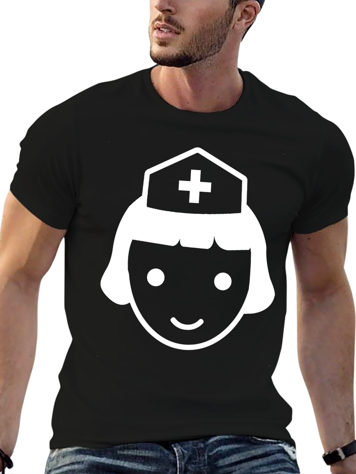 Nurse Graphic Tee - Unisex Black Cotton T-Shirt