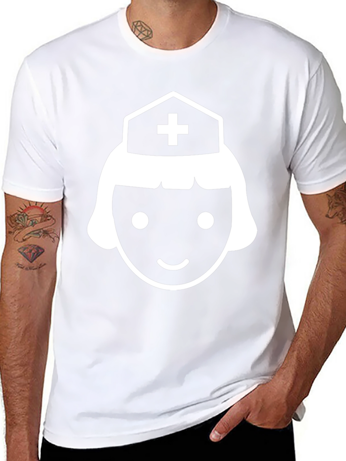 Nurse Graphic Tee - Unisex Black Cotton T-Shirt