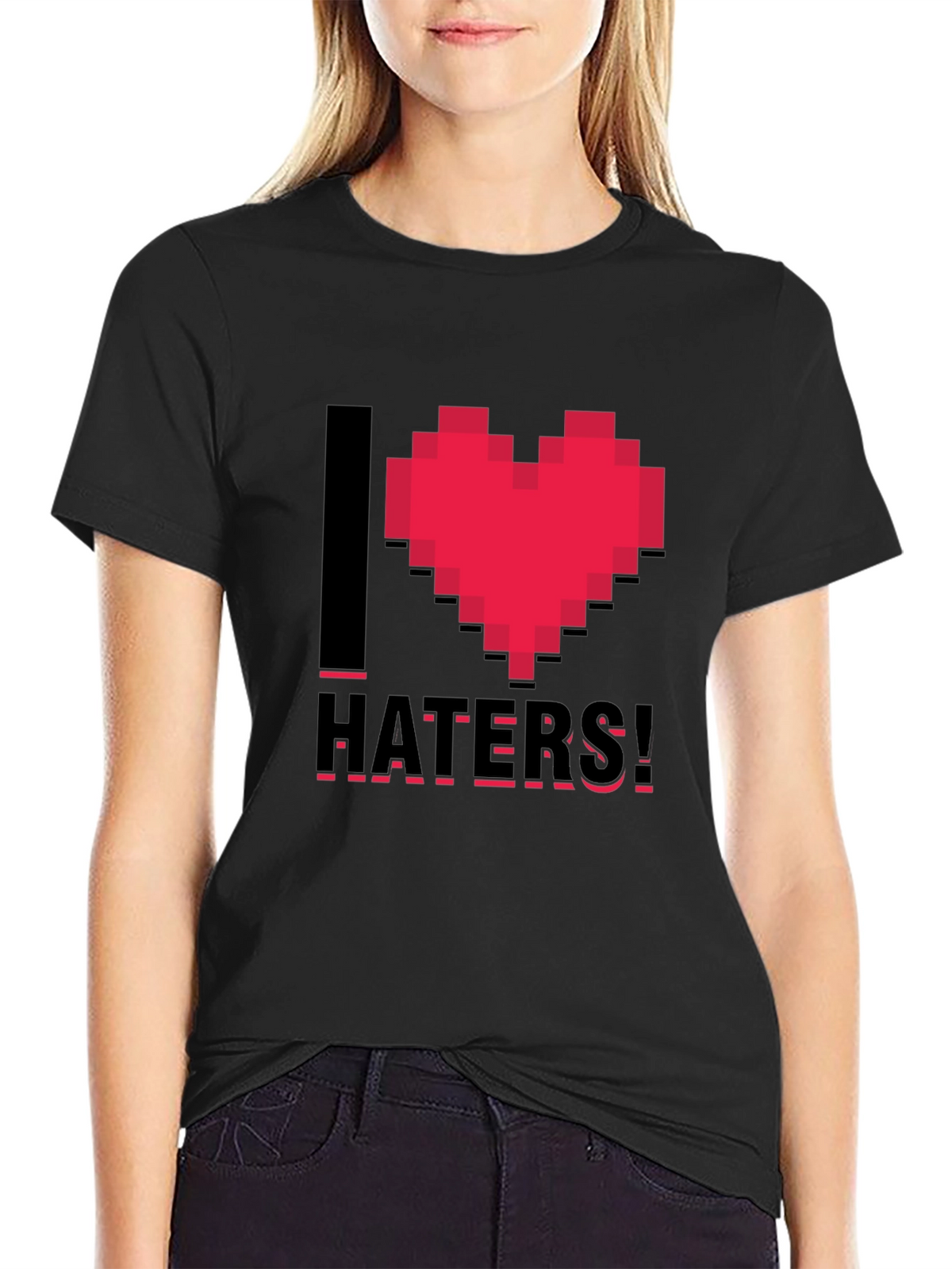 I Heart Haters Black T-Shirt