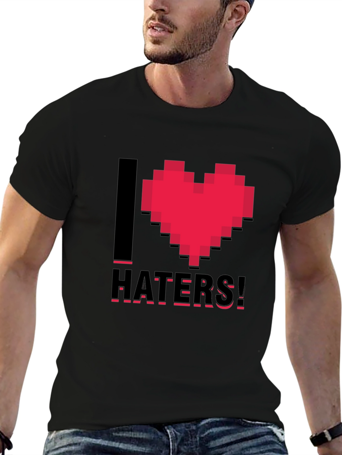 I Heart Haters Black T-Shirt