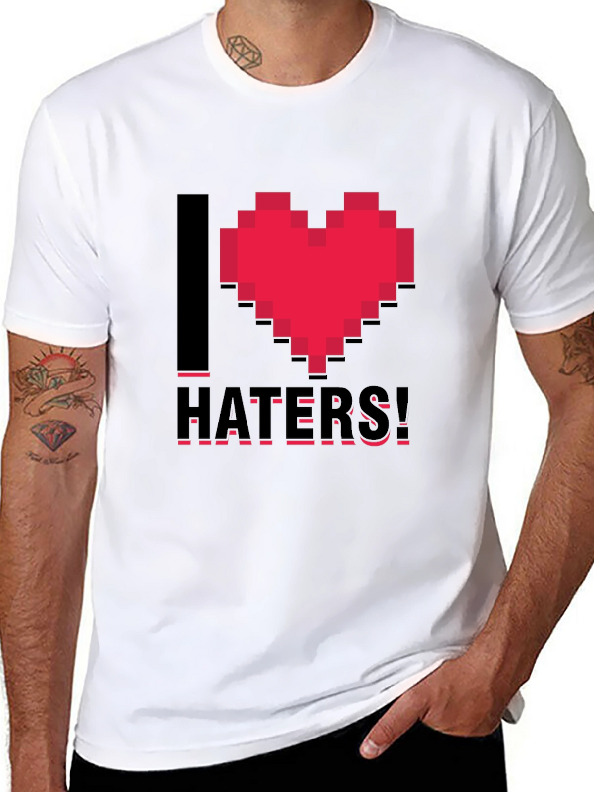 I Heart Haters Black T-Shirt