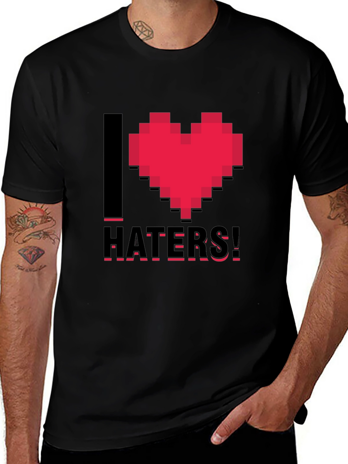 I Heart Haters Black T-Shirt