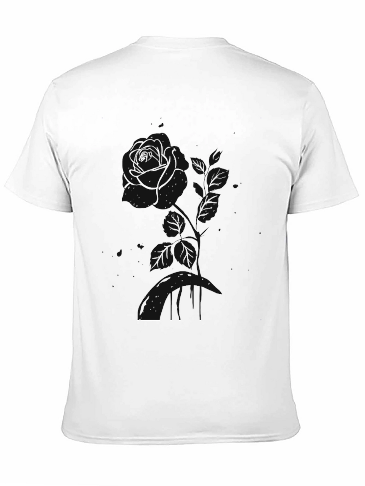 Stylish Black Graphic Tee - Constellation Design