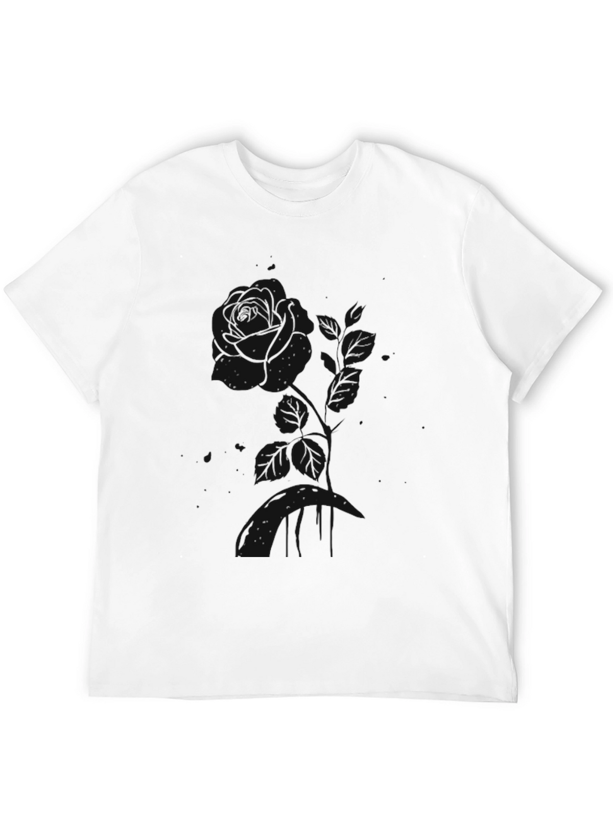 Stylish Black Graphic Tee - Constellation Design