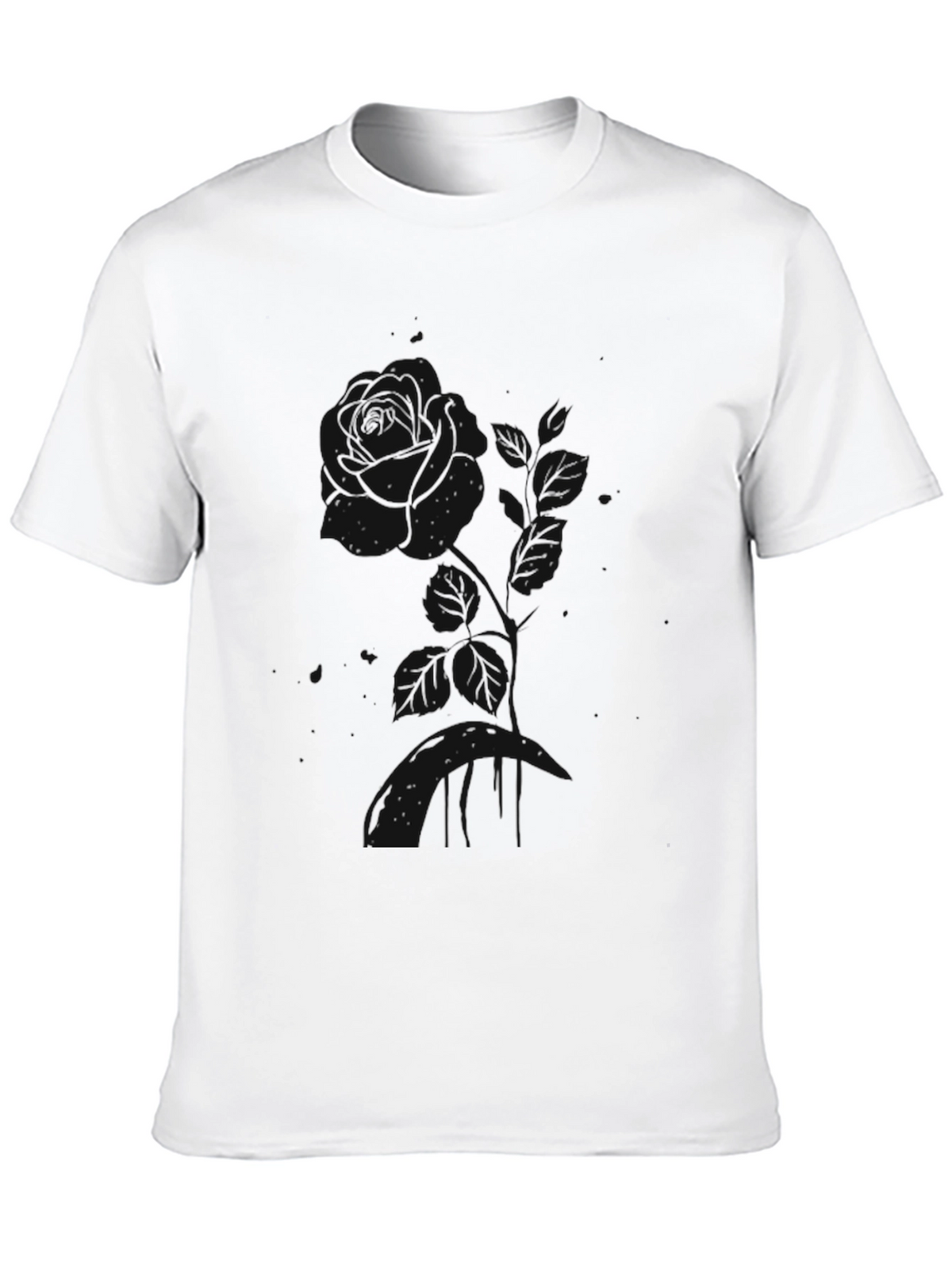 Stylish Black Graphic Tee - Constellation Design