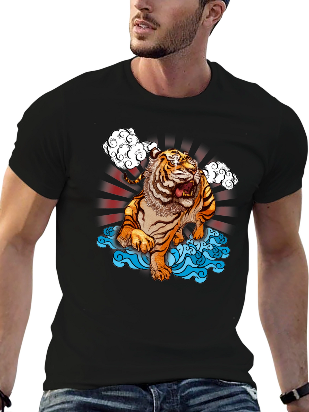 Tiger T-Shirt - Black Graphic Tee