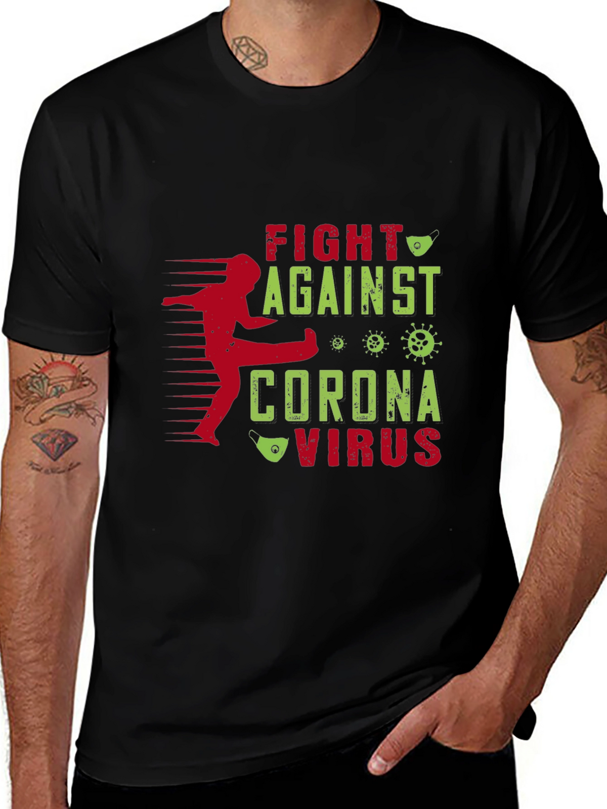 Fight Corona Virus Graphic T-Shirt