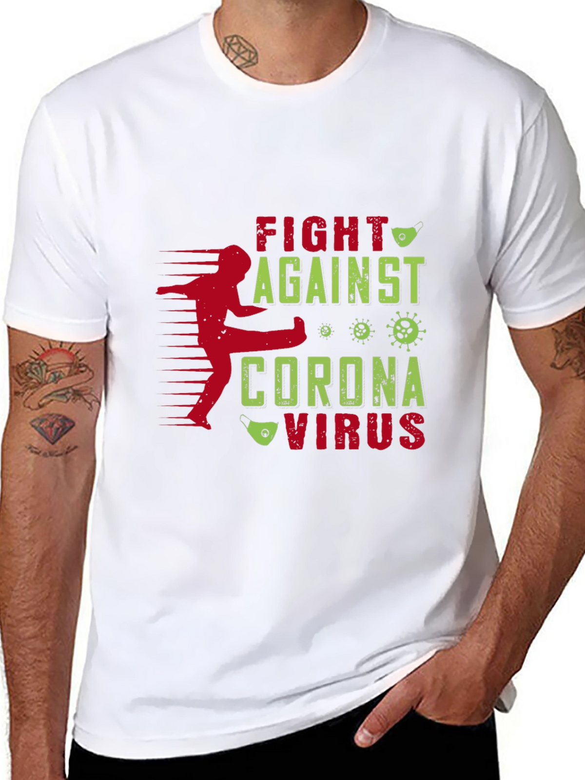 Fight Corona Virus Graphic T-Shirt