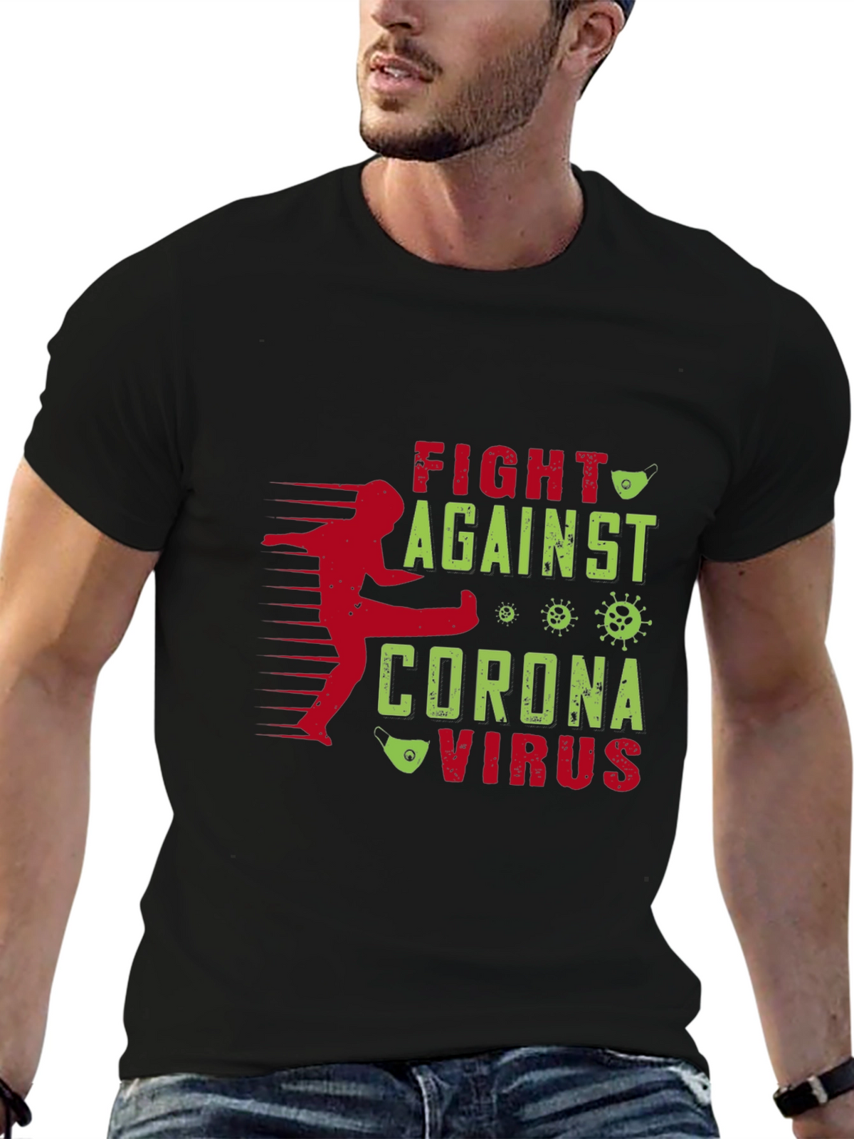 Fight Corona Virus Graphic T-Shirt