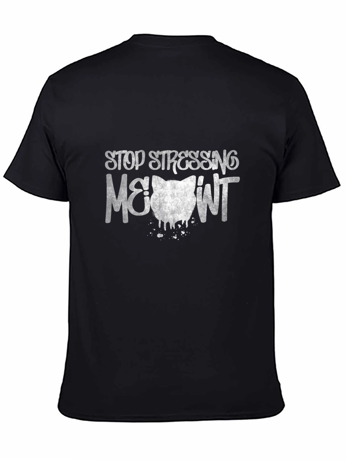Stop Stressing Meowt Black Cat T-Shirt