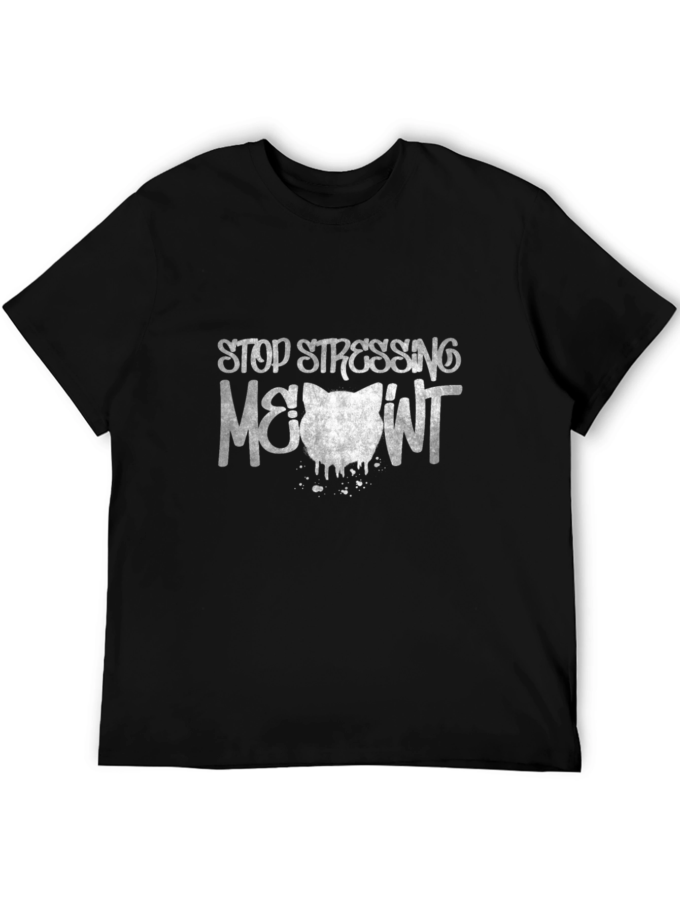 Stop Stressing Meowt Black Cat T-Shirt