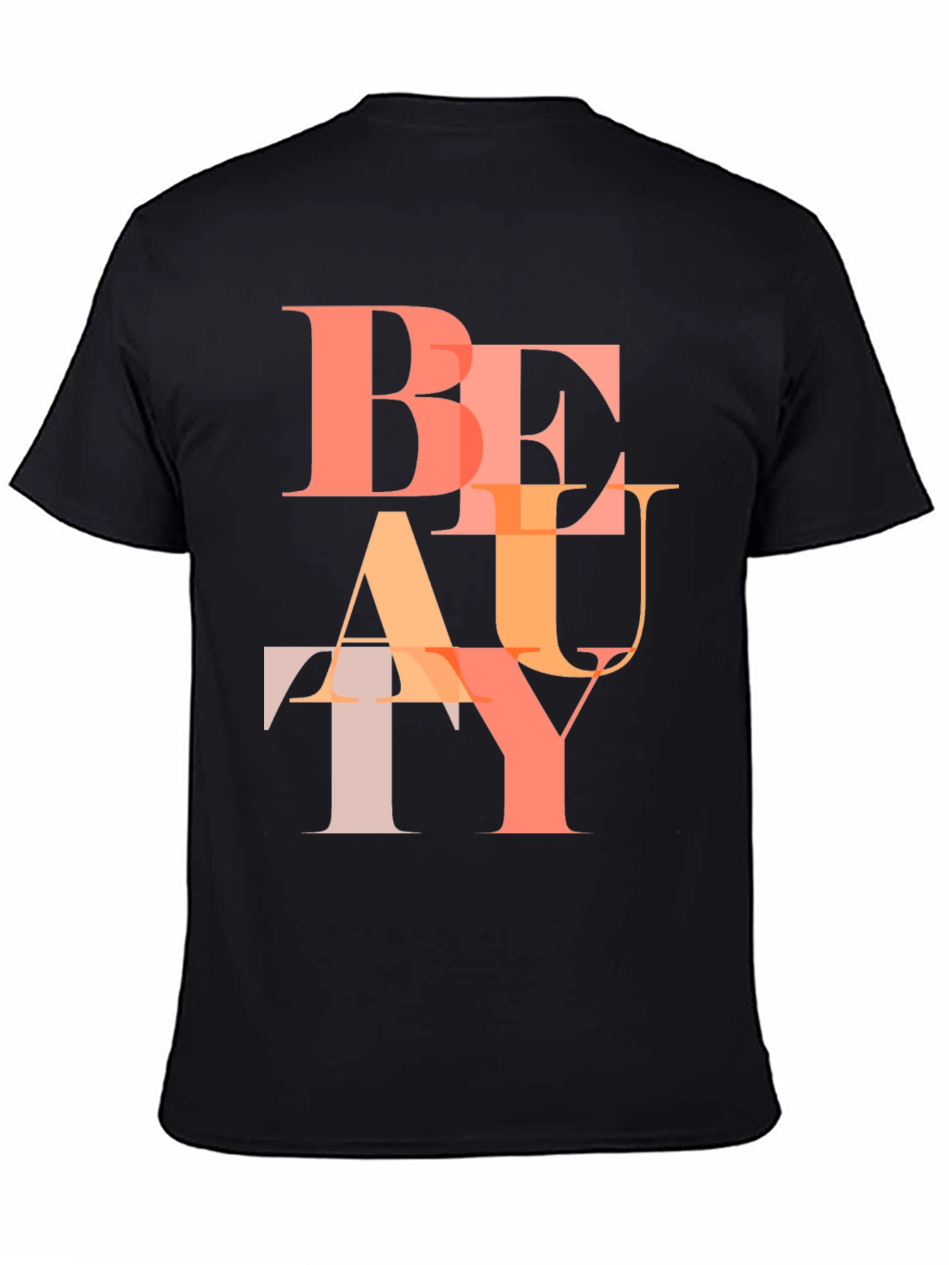 Stylish Beauty Graphic Print Black T-Shirt