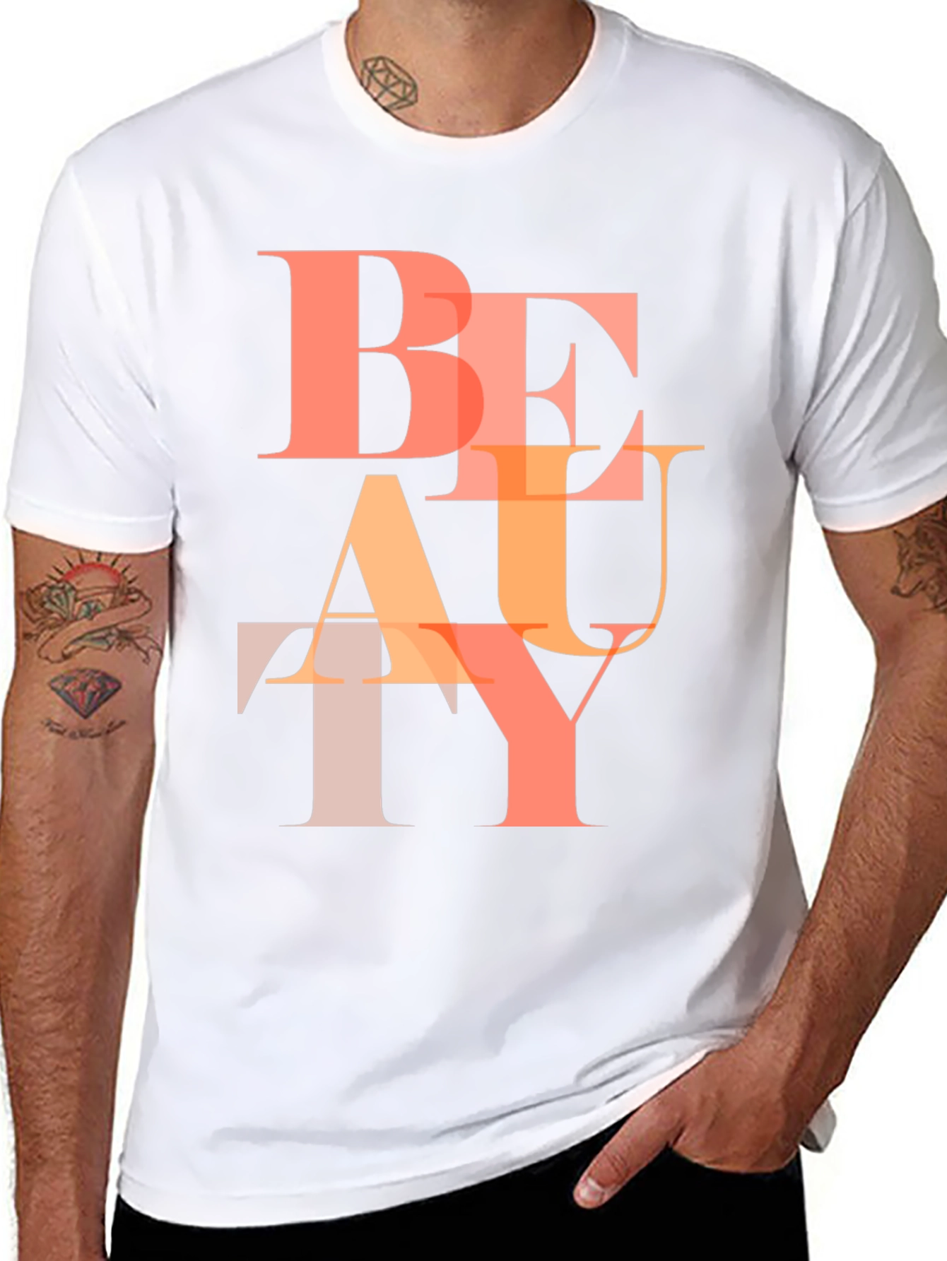 Stylish Beauty Graphic Print Black T-Shirt