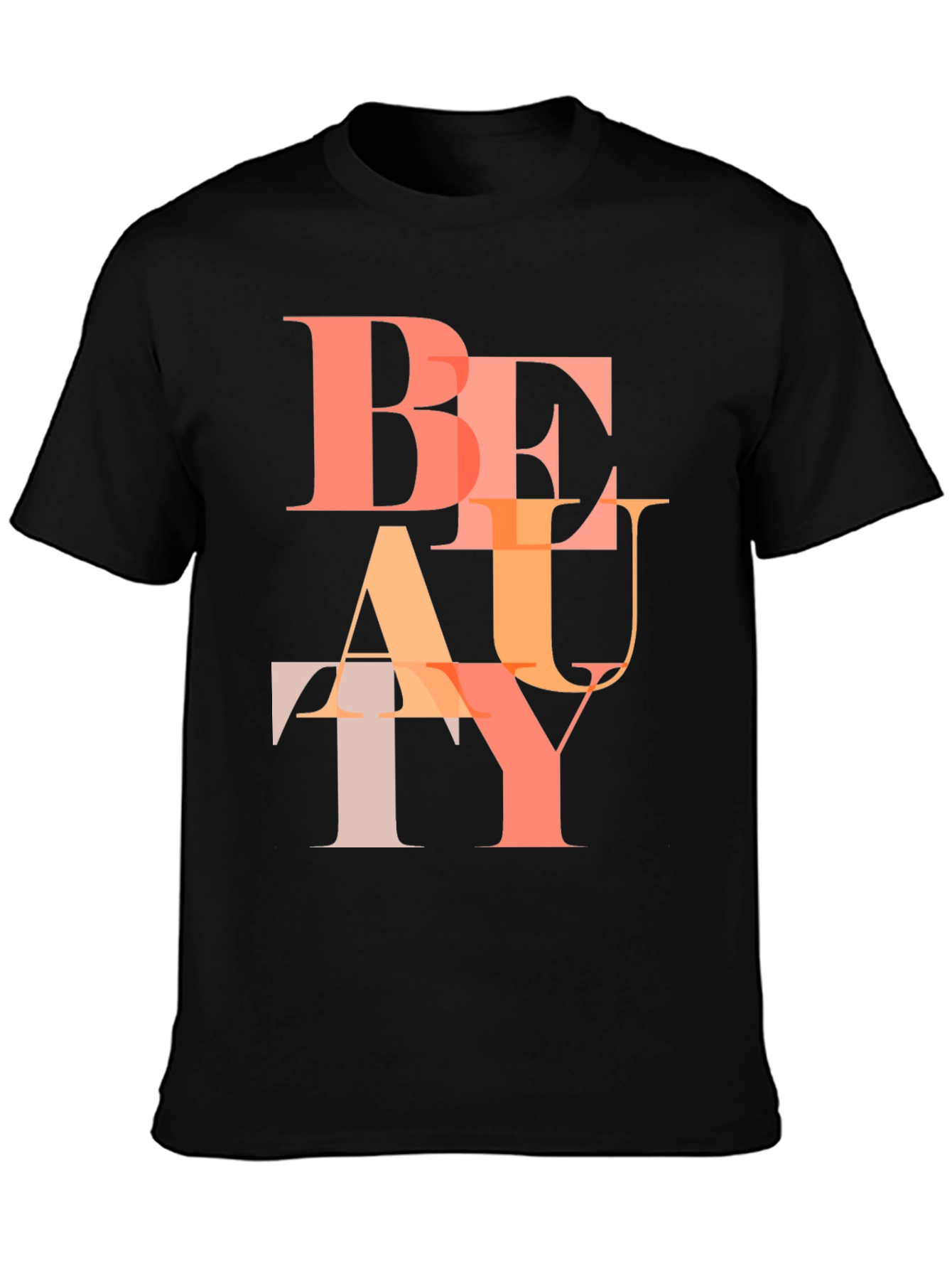 Stylish Beauty Graphic Print Black T-Shirt