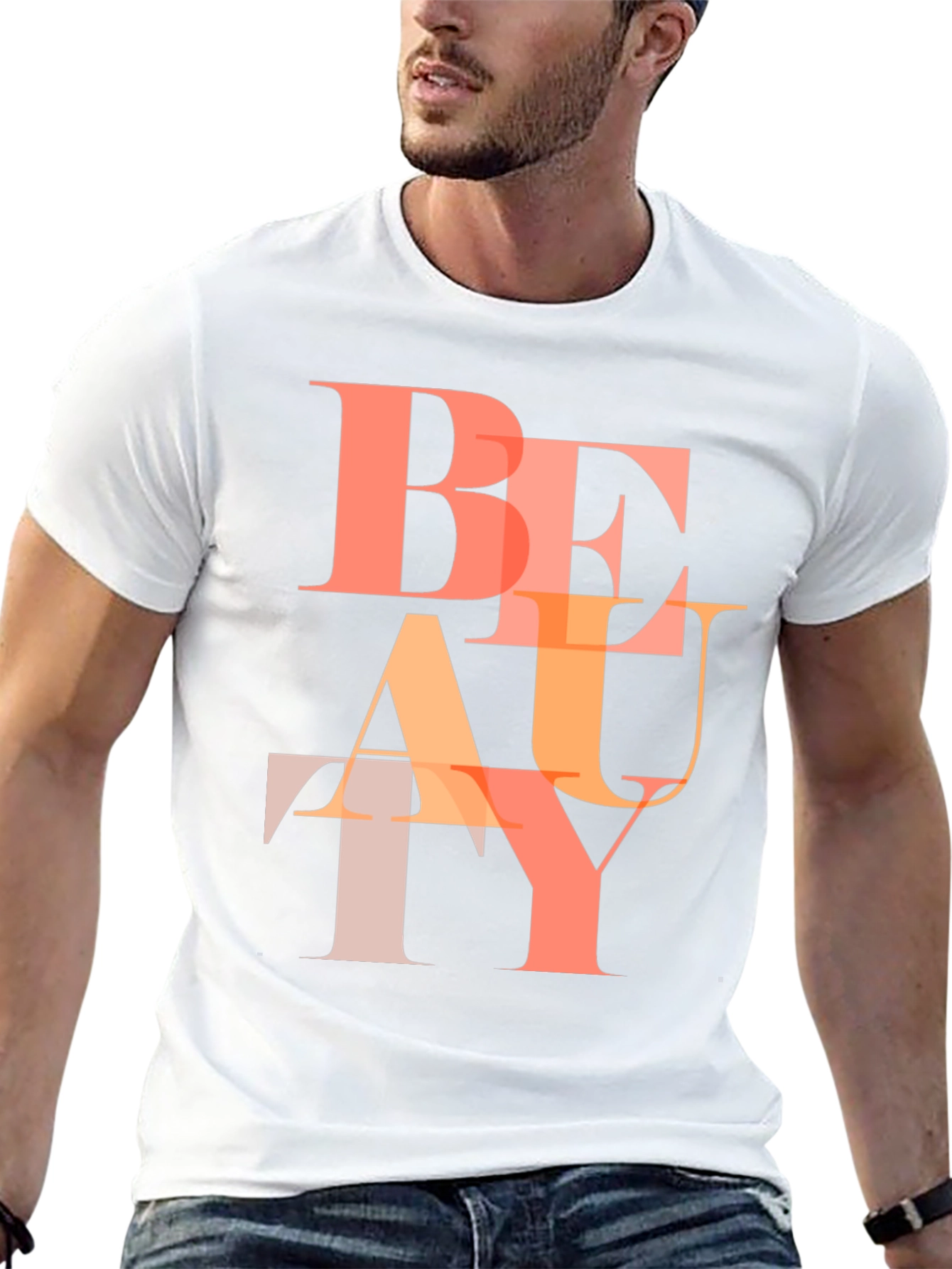 Stylish Beauty Graphic Print Black T-Shirt