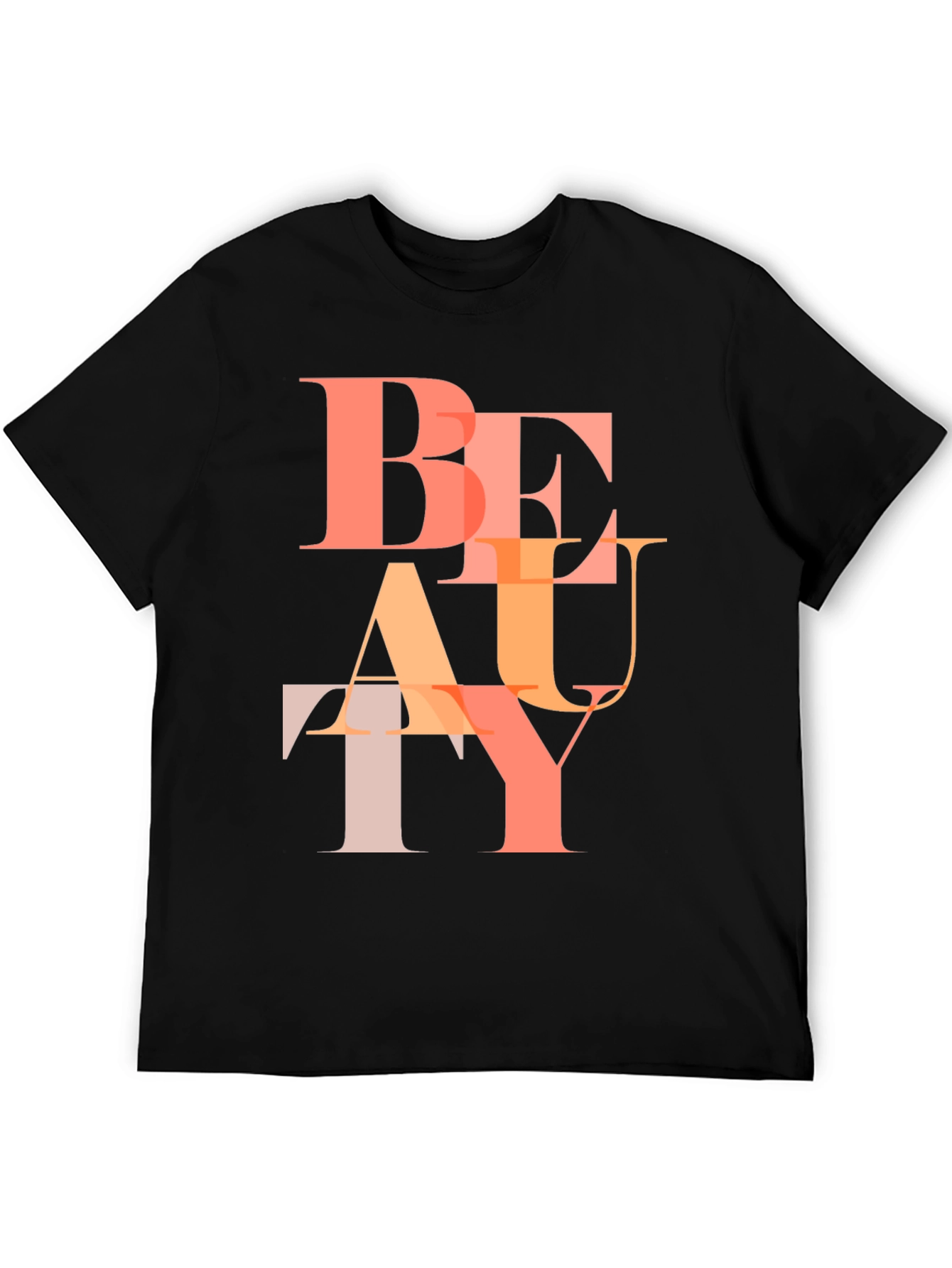 Stylish Beauty Graphic Print Black T-Shirt