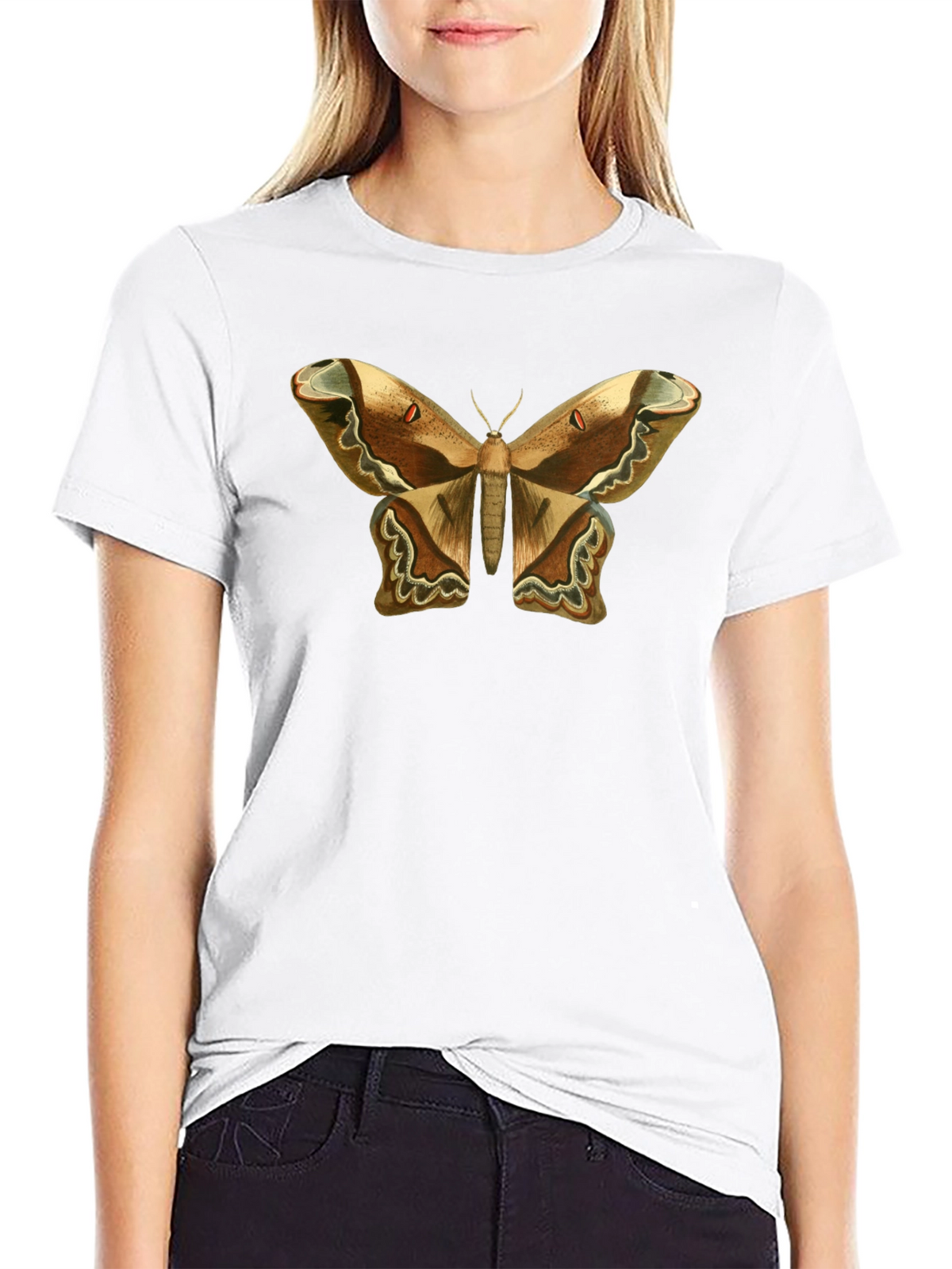Moth Graphic Tee - Stylish Insect T-Shirt