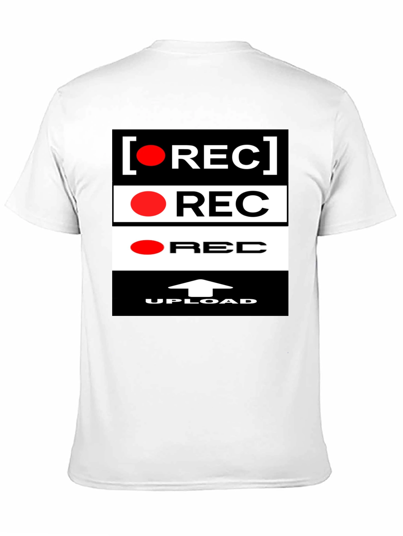 Record Upload Graphic Black T-Shirt
