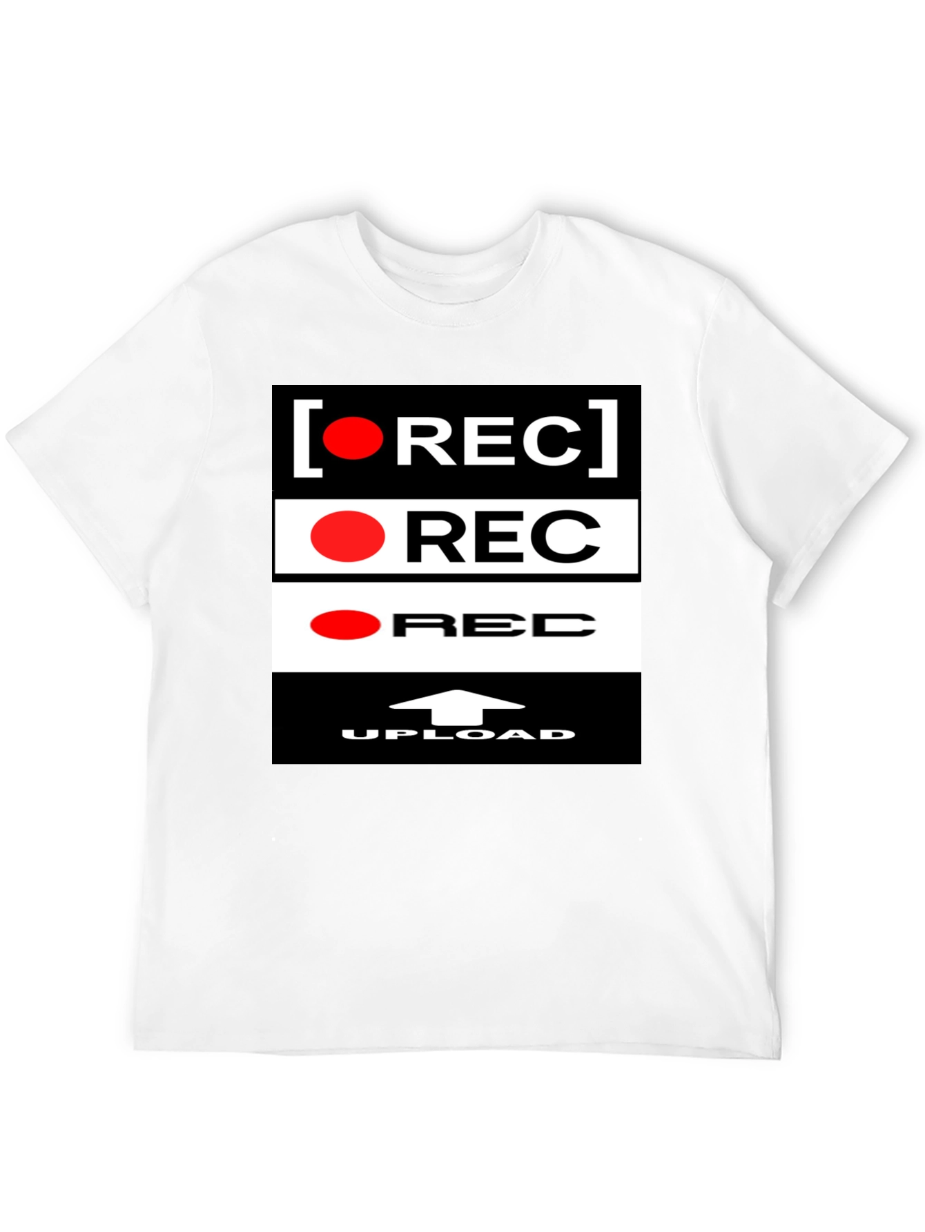 Record Upload Graphic Black T-Shirt