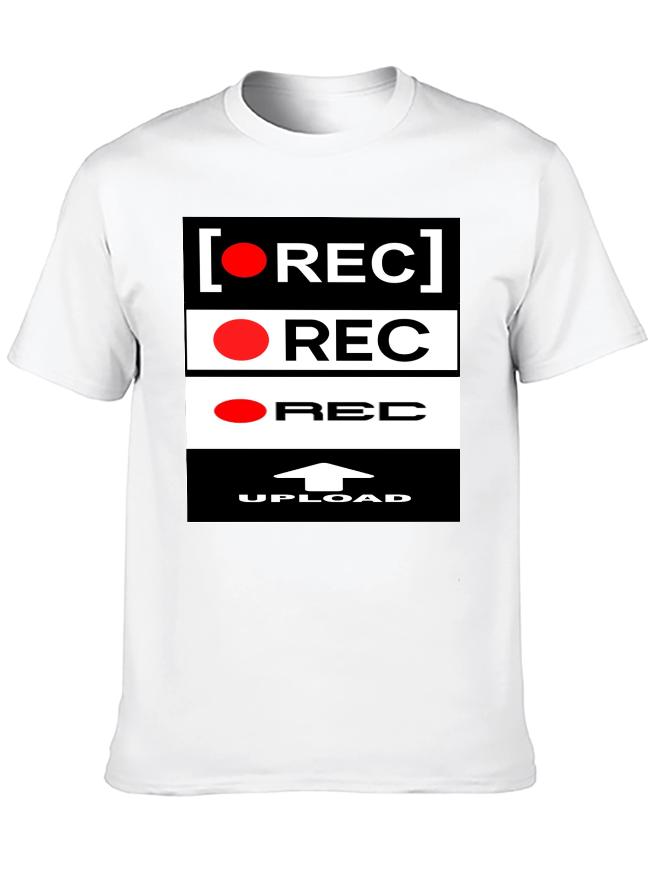 Record Upload Graphic Black T-Shirt