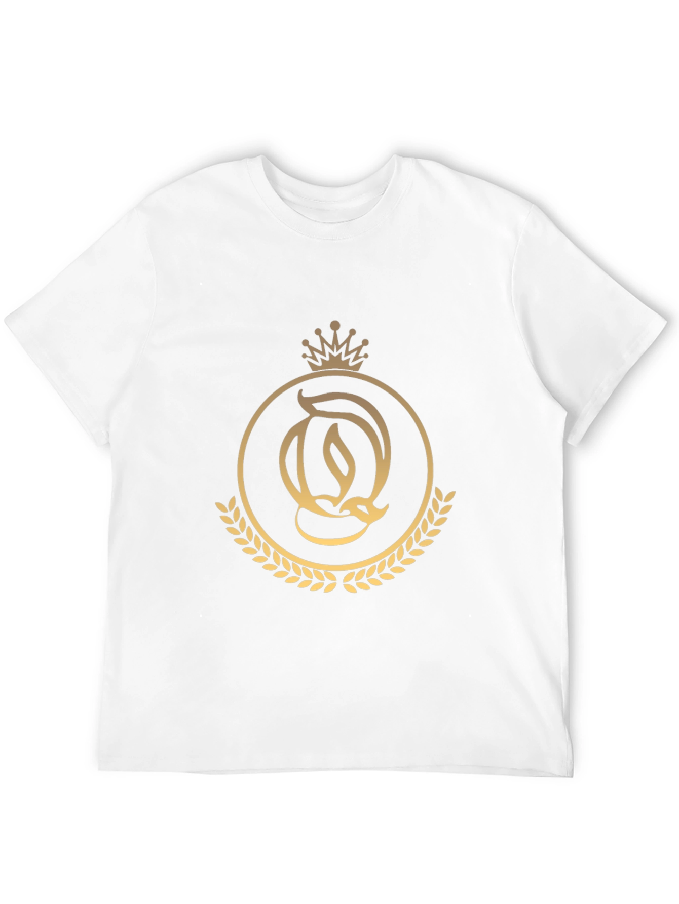Elegant Black T-Shirt with Golden Crown Logo