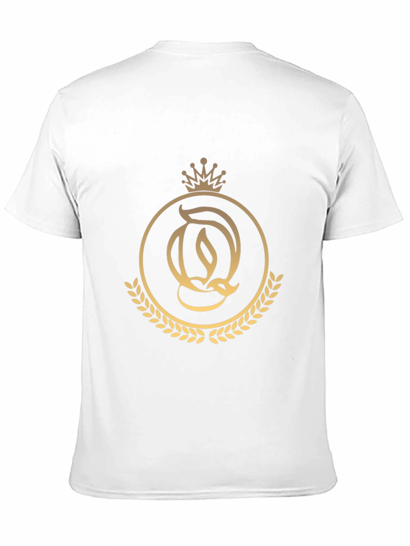 Elegant Black T-Shirt with Golden Crown Logo