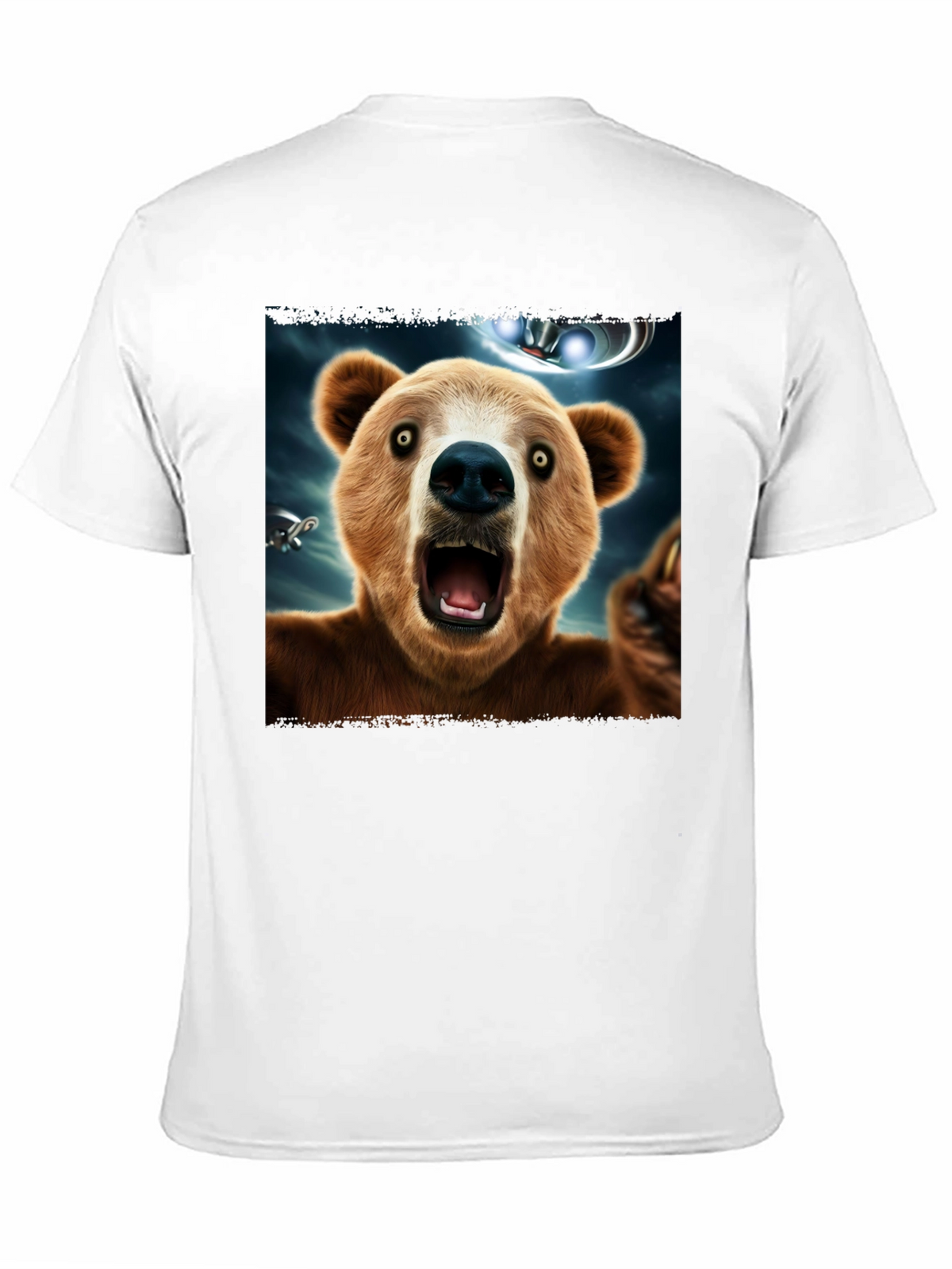 Bear UFO T-Shirt - Mens Black Graphic Tee