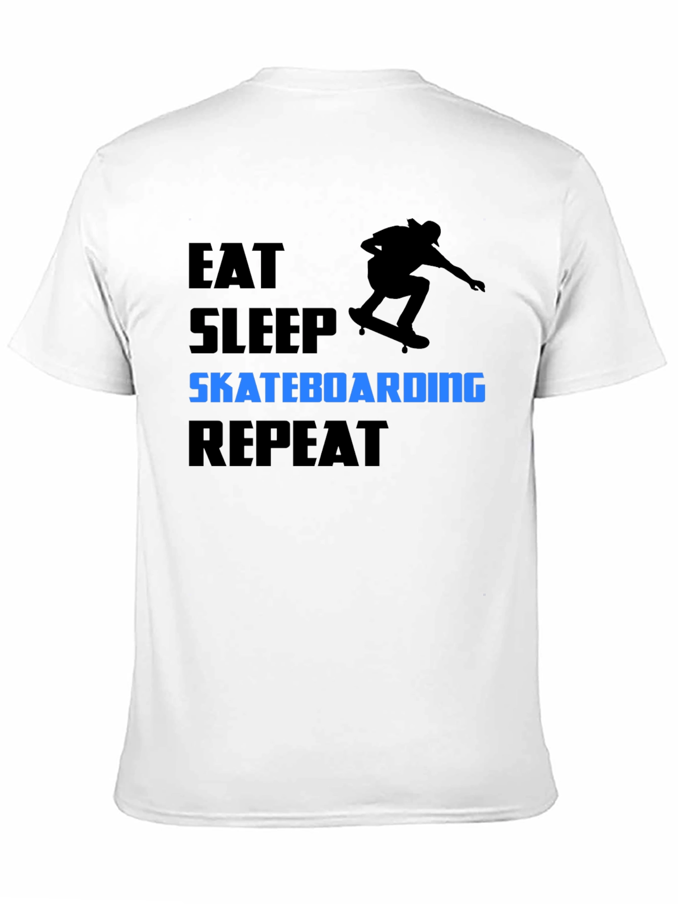 Eat Sleep Skateboarding Repeat Black T-Shirt
