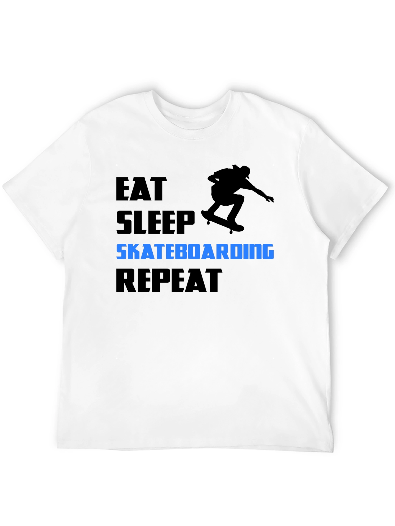 Eat Sleep Skateboarding Repeat Black T-Shirt