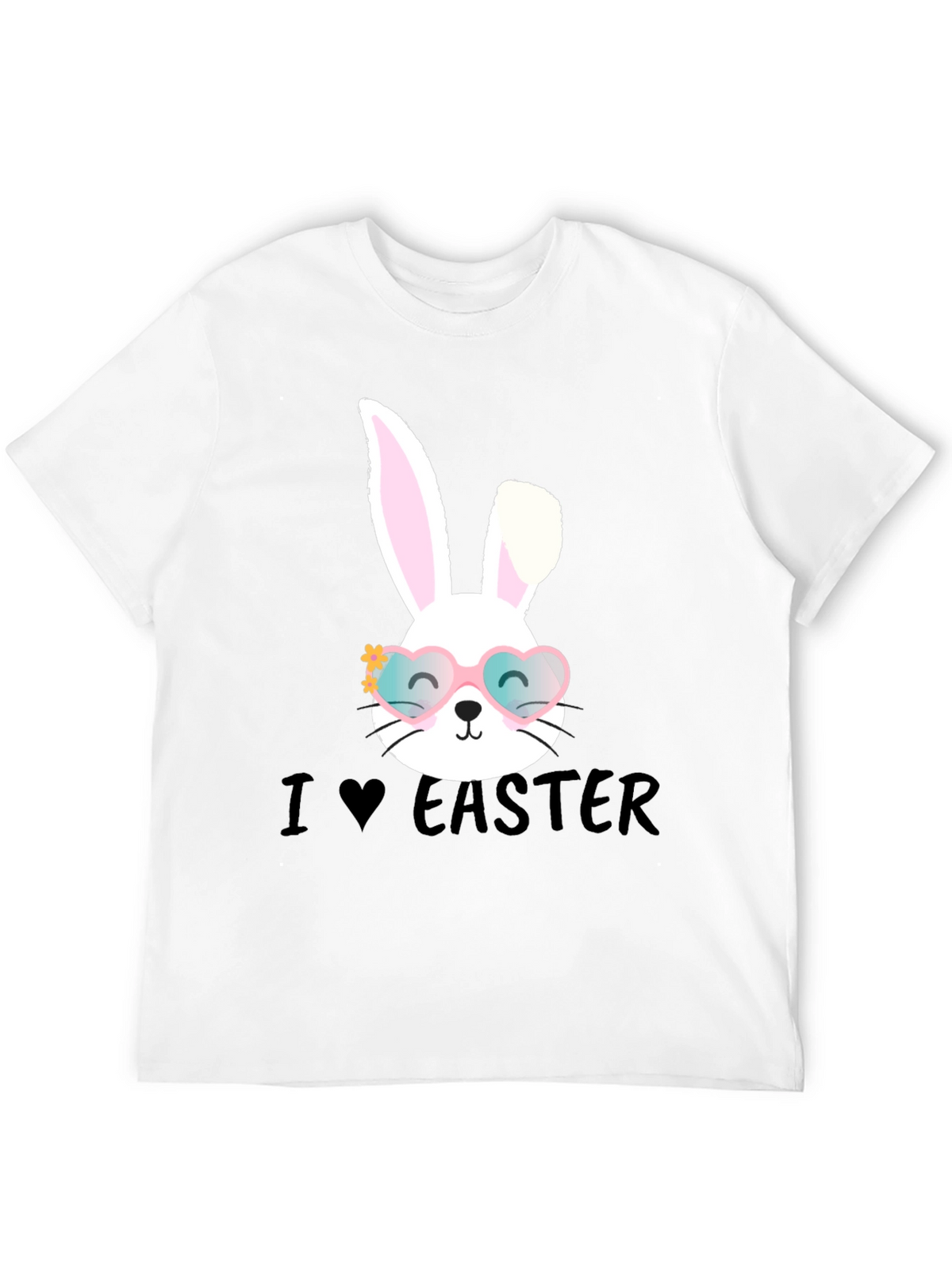 I Love Easter Bunny Heart Glasses T-Shirt