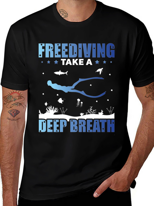 Freediving Take a Deep Breath Graphic T-Shirt