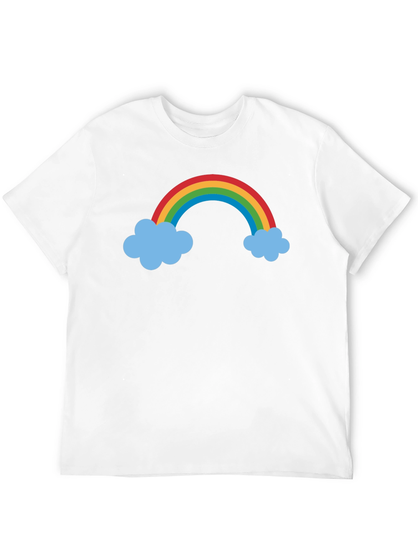 Rainbow & Cloud Graphic Black T-Shirt