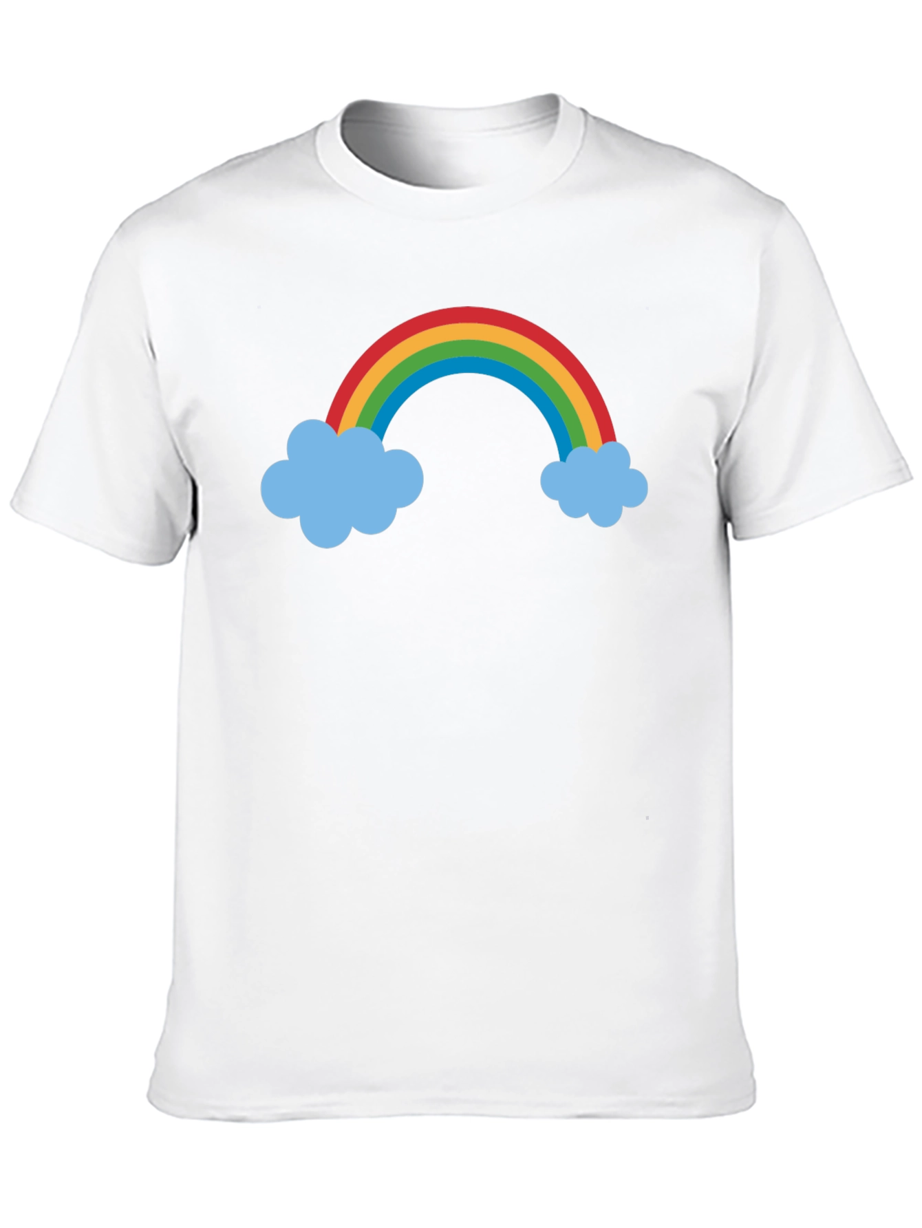 Rainbow & Cloud Graphic Black T-Shirt