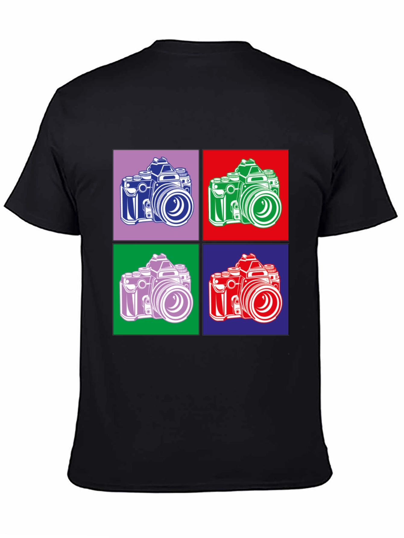 Retro Camera Graphic Tee - Pop Art Style