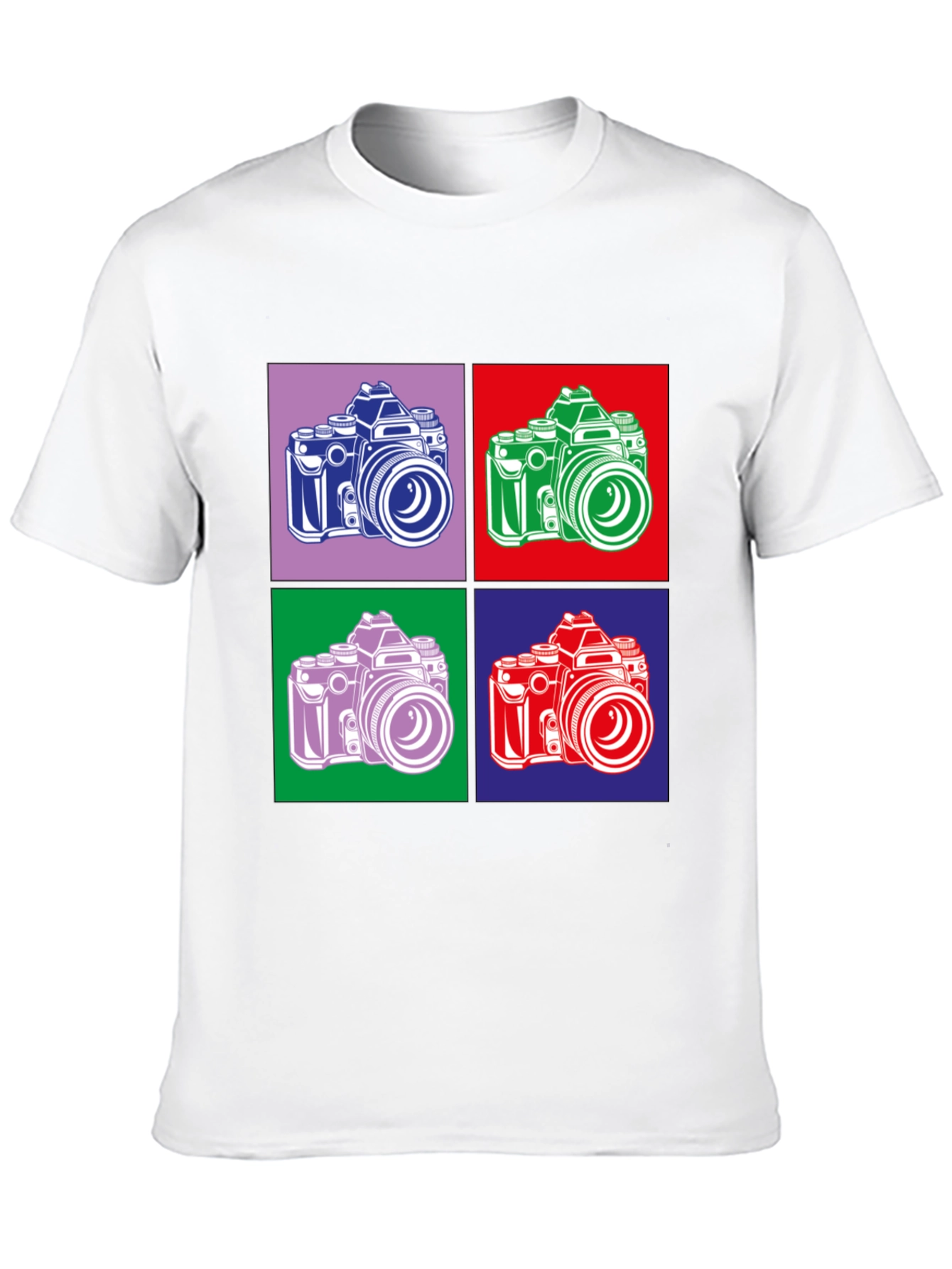Retro Camera Graphic Tee - Pop Art Style