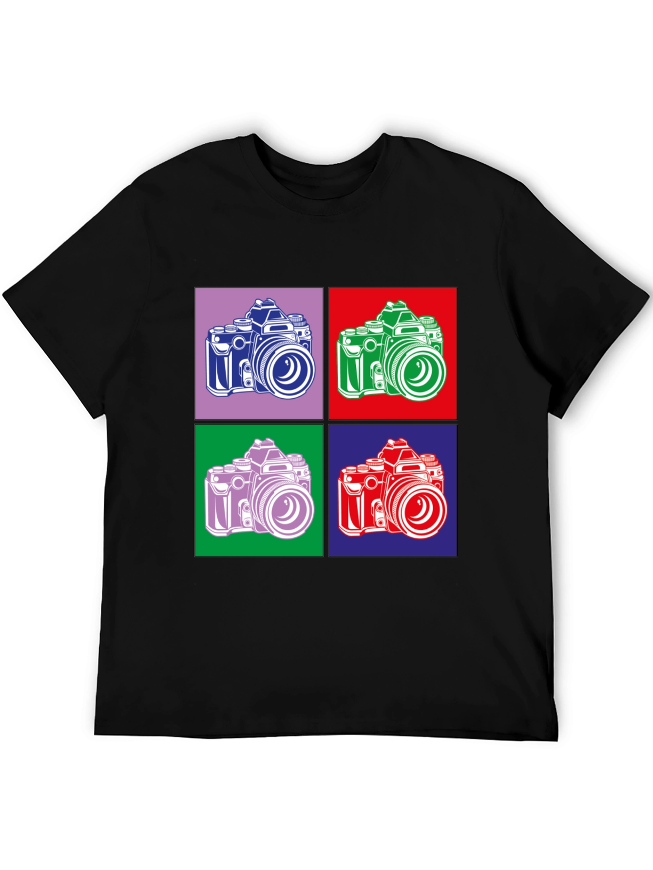 Retro Camera Graphic Tee - Pop Art Style
