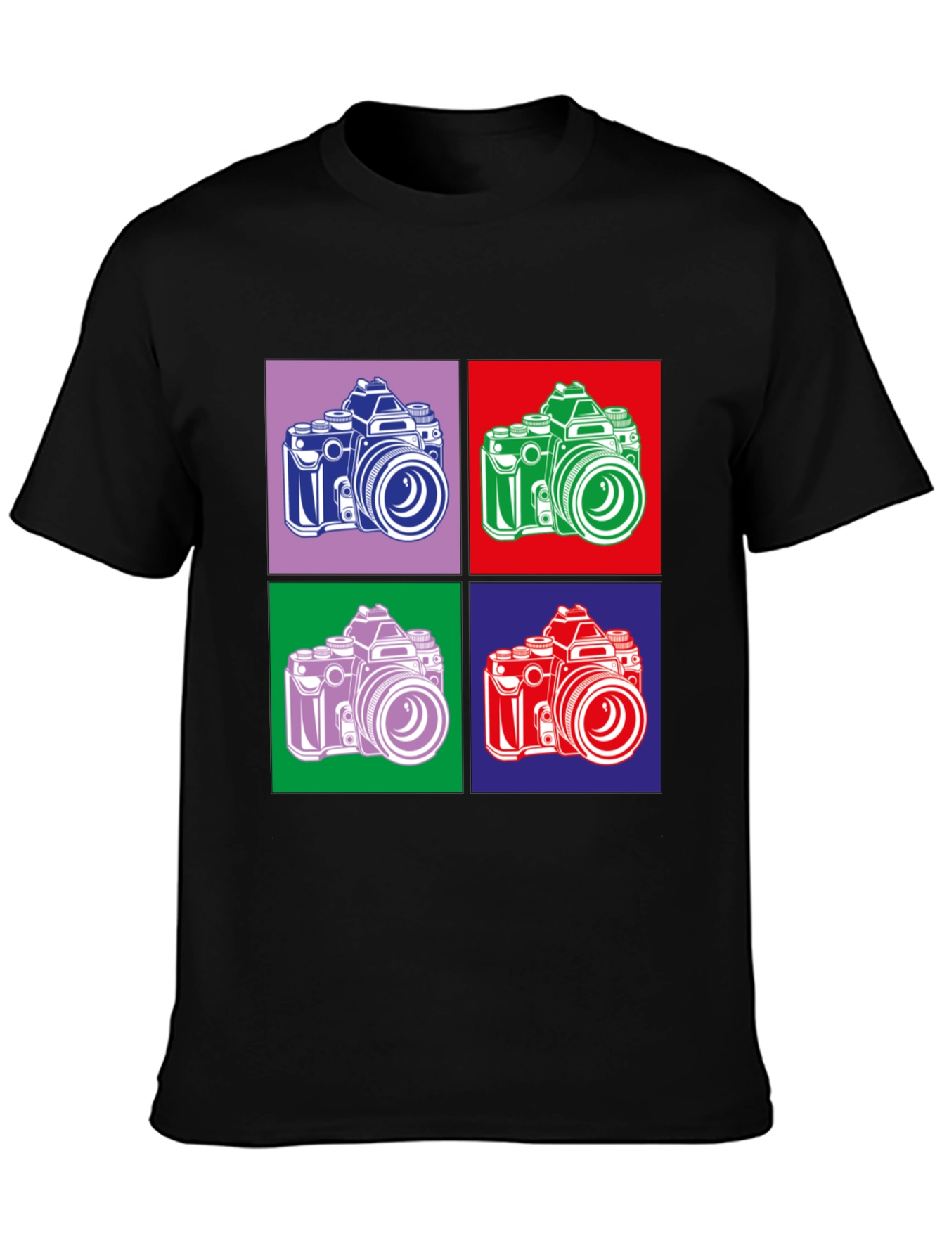 Retro Camera Graphic Tee - Pop Art Style