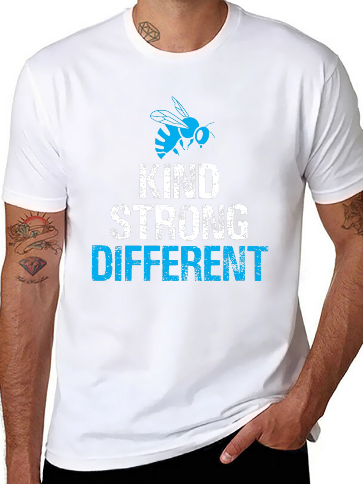 Kind Strong Different Bee Graphic Tee