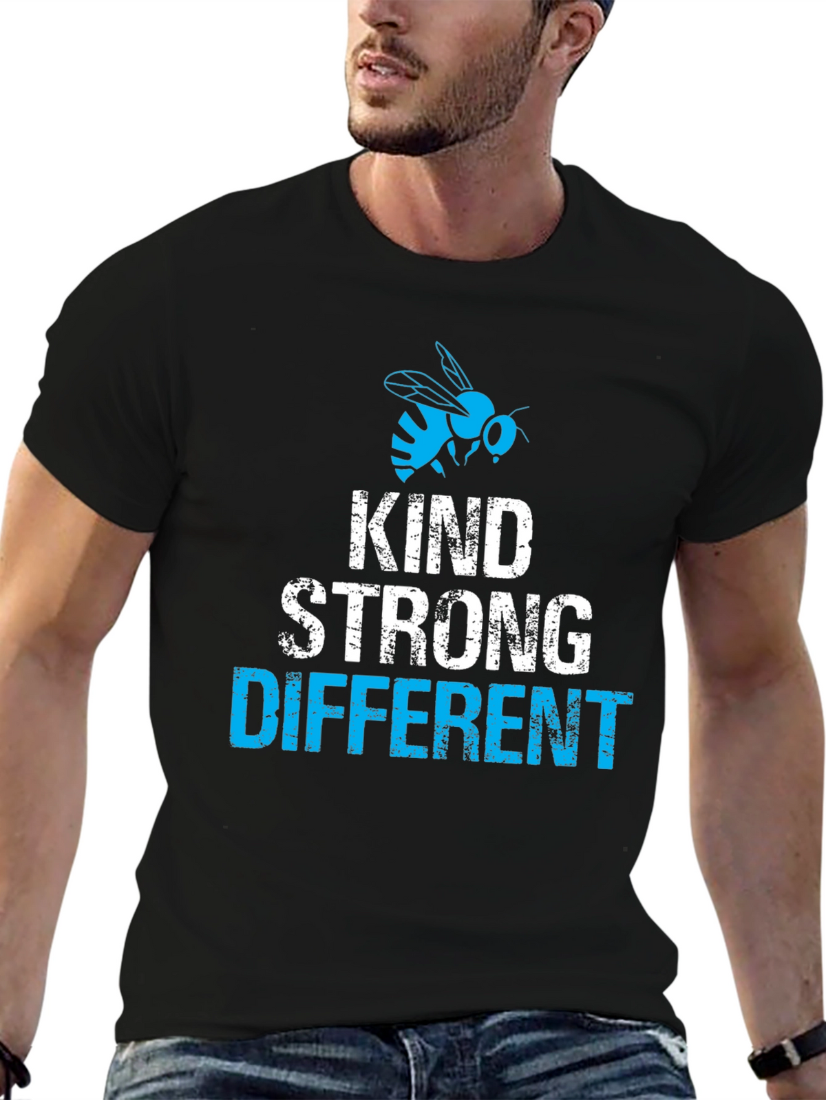 Kind Strong Different Bee Graphic Tee