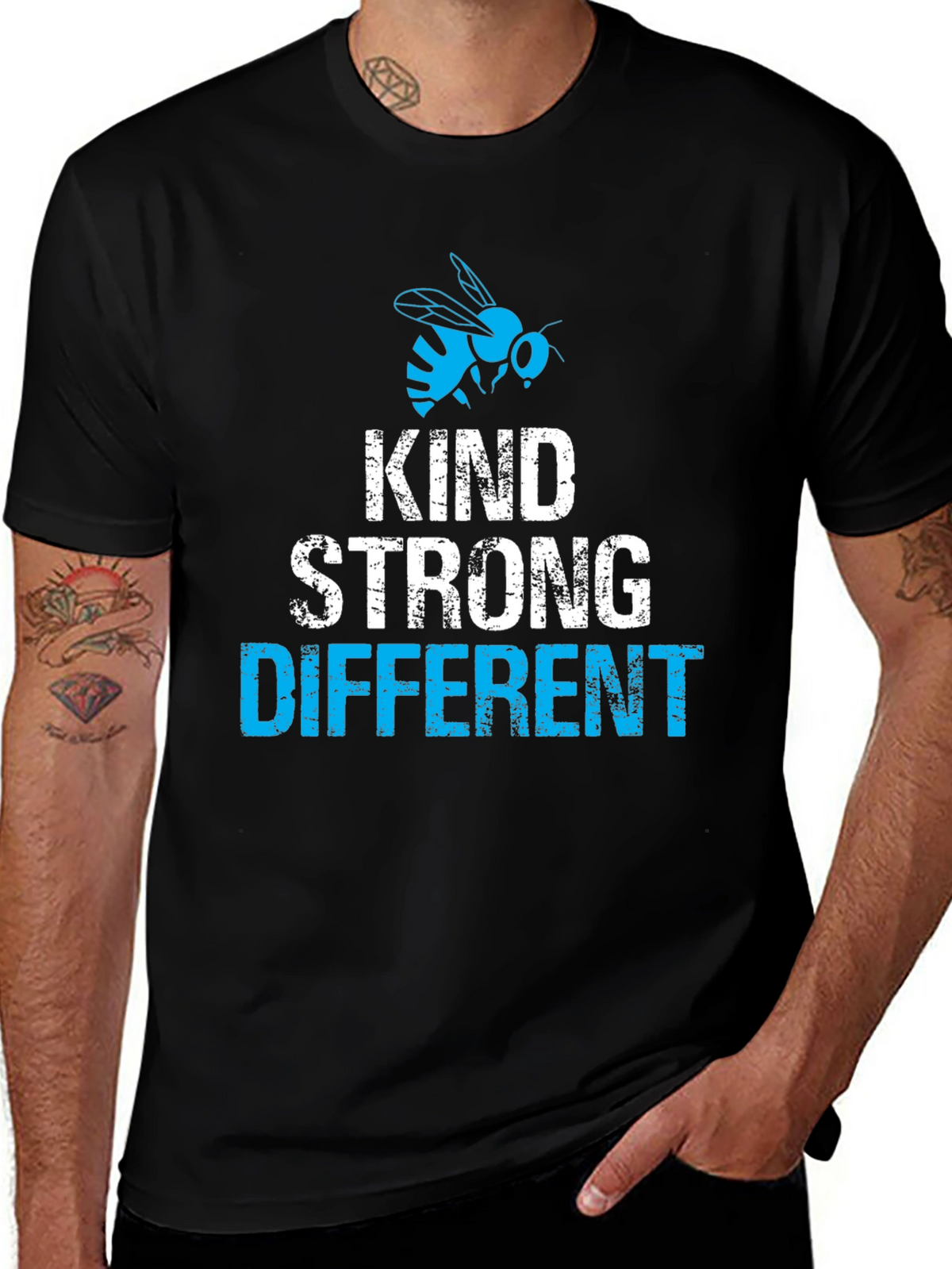 Kind Strong Different Bee Graphic Tee