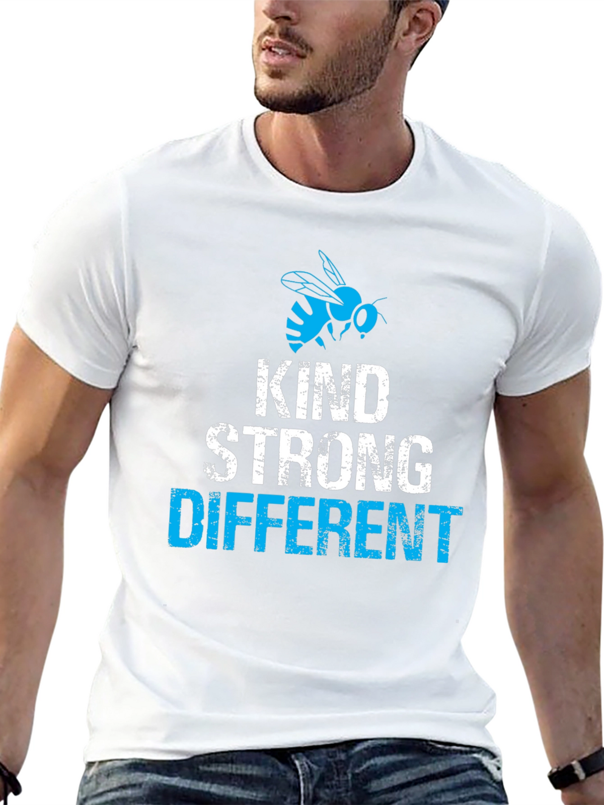 Kind Strong Different Bee Graphic Tee