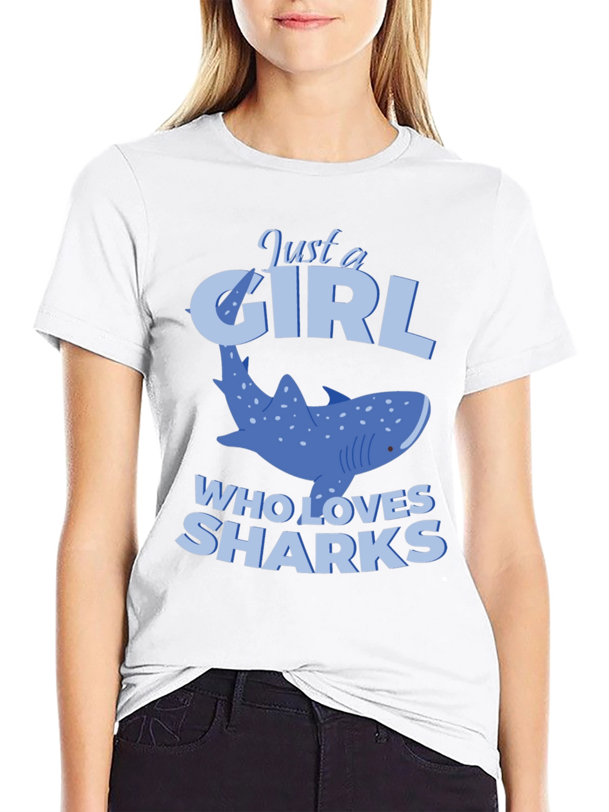 Just a Girl Who Loves Sharks T-Shirt