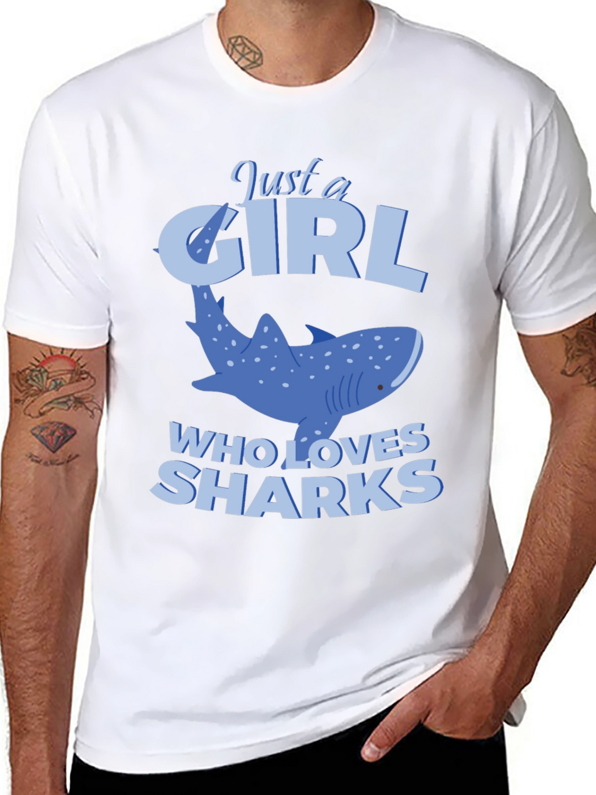 Just a Girl Who Loves Sharks T-Shirt
